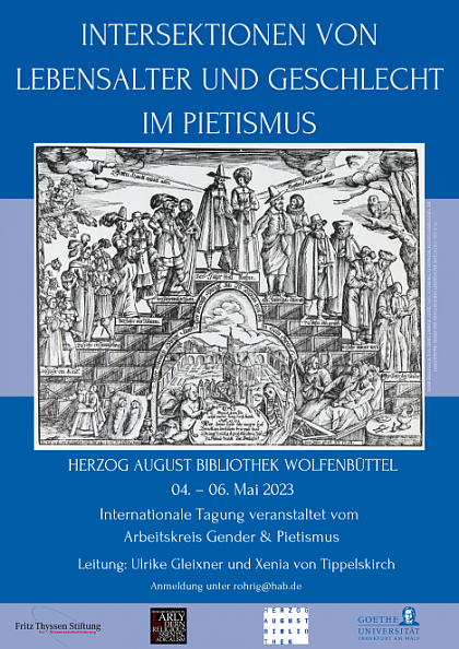 Workshop des AK Gender & Pietismus: Intersektionen von Lebensalter und Geschlecht im Pietismus, Wolfenbttel, 04.05.06.05.2023